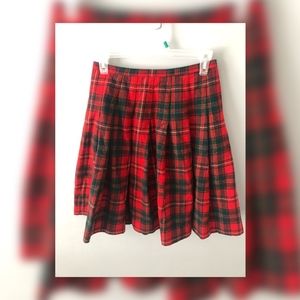 Pendleton Red Plaid Mini Skirt